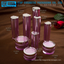 Wholesale good quality beautiful double layers crystal clear high-end acrylic plastic cosmetic packaging